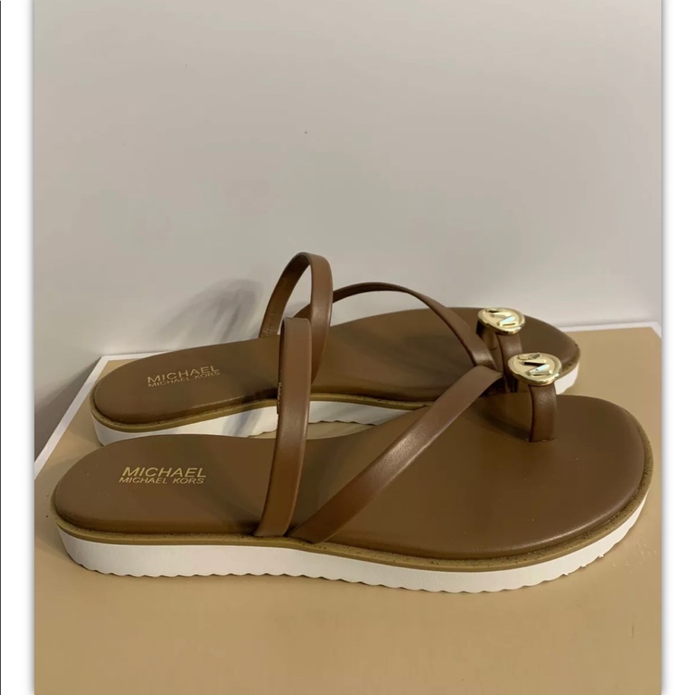 Brand New Michael Kors Letty Toe Ring Sandals - Picture 7 of 11